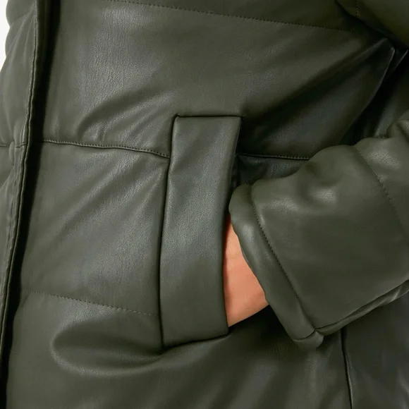 POMANDER PLACE Olive Faux Leather Ralph Jacket from TUCKERNUCK - Picture 8 of 9